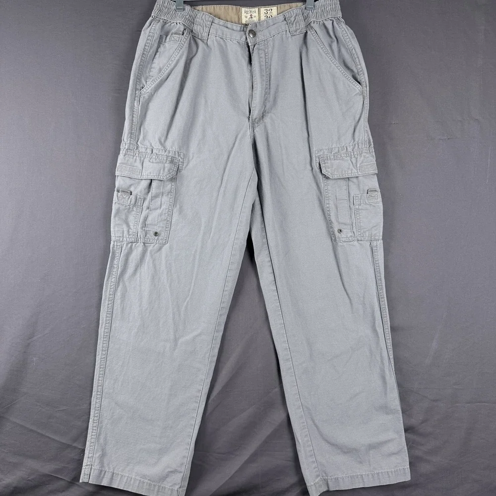 RedHead Brand Co. Men's Gray Ripstop Cotton Cargo Pants 32